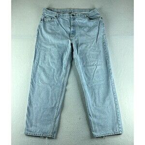 Bill Blass Mens Jeans Blue Size 40 (39x28.5) Straight Relaxed Denim Light Wash